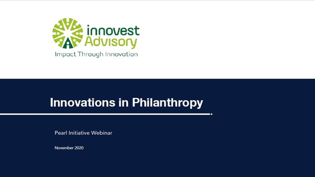 Innovations in Philanthropy