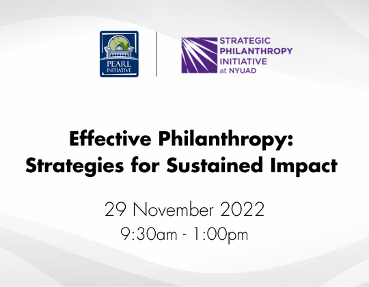 Panel on Effective Philanthropy: Strategies for Sustained Impact