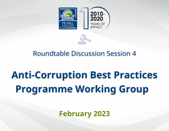 Anti-Corruption Best Practices Programme Working Group