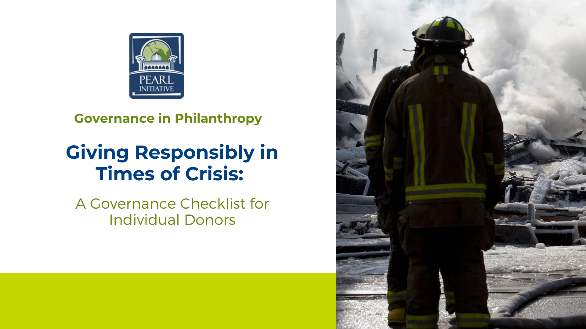 Giving Responsibly in Times of Crisis: A Governance Checklist for Individual Donors